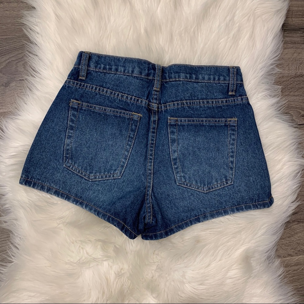 Forever 21 High Waisted Button Front Denim Shorts - Picture 6 of 14